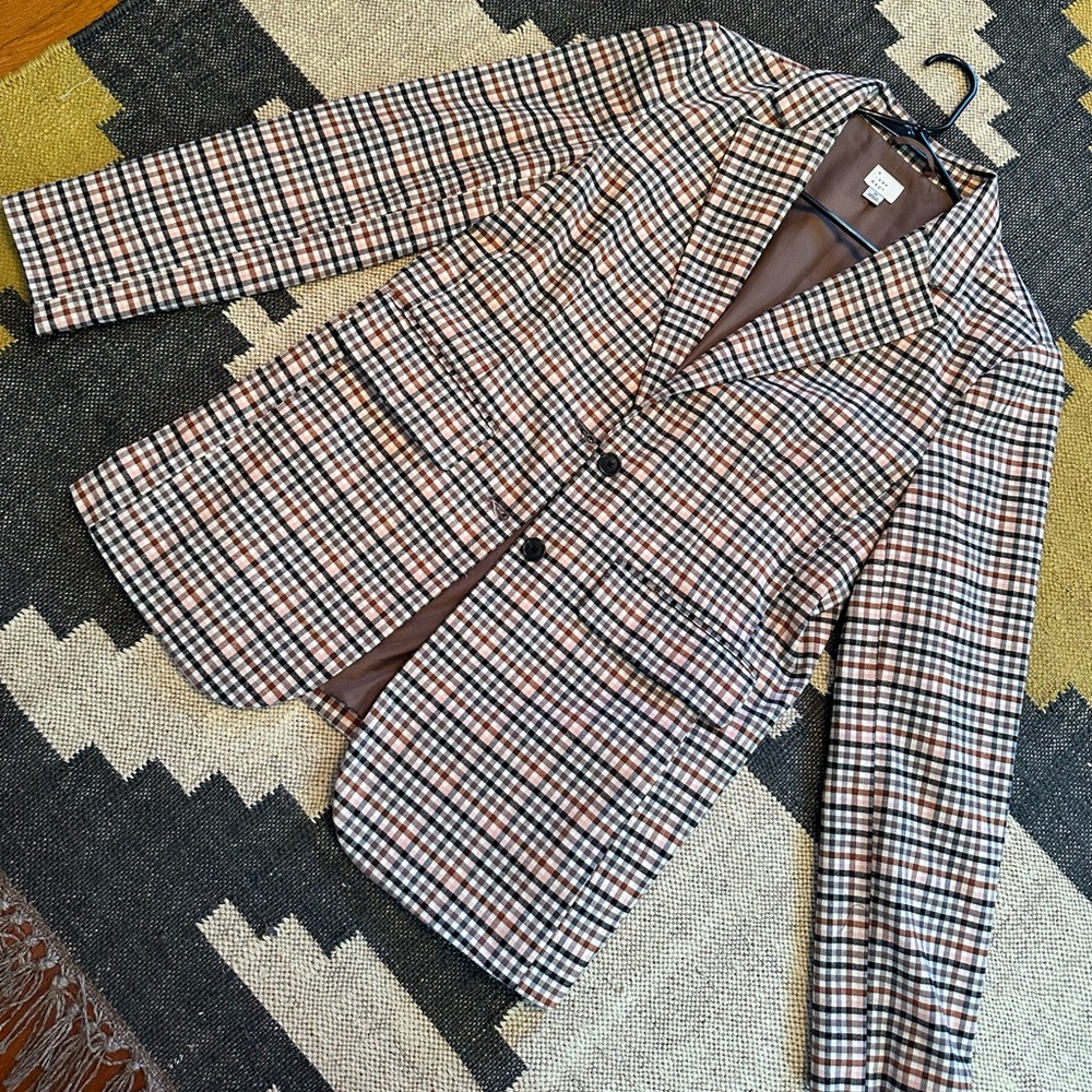 Oversized Plaid Blazer
